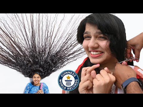 Cutting The World&#039;s LONGEST HAIR - Guinness World Records