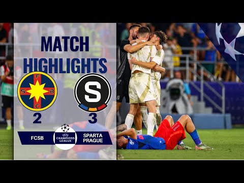 FCSB 2 3 SPARTA PRAGUE UEFA CHAMPIONS LEAGUE HIGHLIGHTS 3RD QUALIFICATION ROUND | 13-08-2024