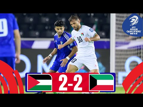 Ten-man Palestine fought back to draw | Palestine - Kuwait | Highlights #AsianQualifiers Road To 26