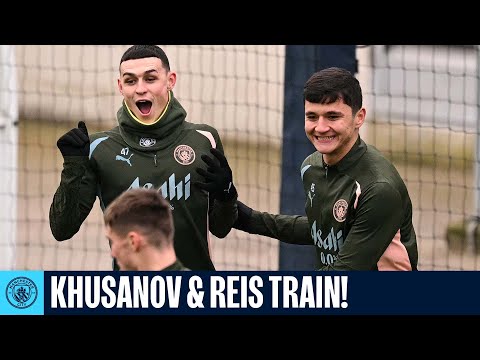 New signings Khusanov and Reis Train ahead of PSG v Man City | Champions League