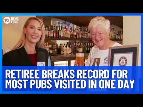 Sydney Retiree Breaks Pub Crawl World Record | 10 News First