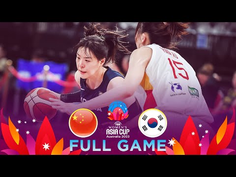 China v Korea | Full Basketball Game | FIBA Women&#039;s Asia Cup 2023 - Division A