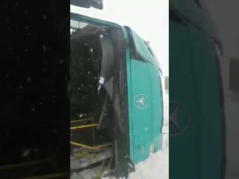 В Шахтинске перевернулся пассажирский автобус