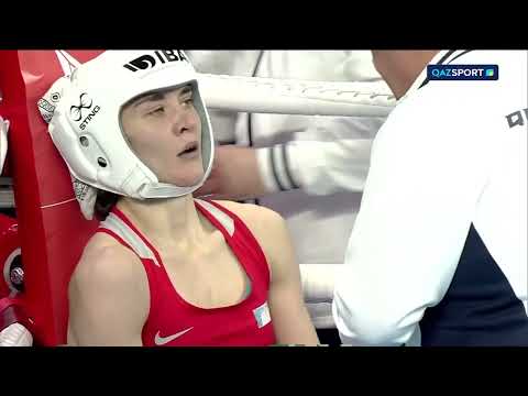 Бокс. ЧМ среди женщин. 57 кг. 1/2 финал. Карина Ибрагимова (Казахстан) - Линь Ю Тан (Тайпей)
