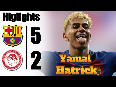 Barcelona vs Olympiacos 5-2 - All Goals &amp; Highlights - 2025