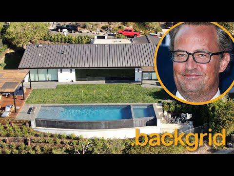 New aerial views of Matthew Perry&#039;s house after he was found dead the night before in CA