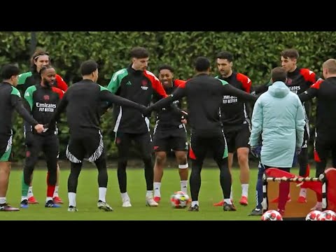 Mikel Merino and Martin Odegaard RETURN! | Arsenal train ahead of Girona FC Champions League match