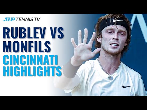 Dramatic Moments &amp; Great Shots: Andrey Rublev vs Gael Monfils | Cincinnati 2021 Highlights
