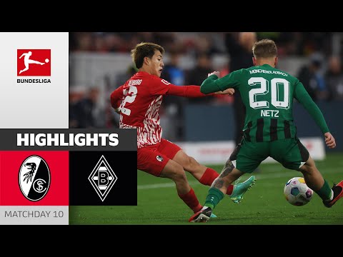 SC Freiburg - Borussia M&#039;gladbach 3-3 | Highlights | Matchday 10 – Bundesliga 2023/24
