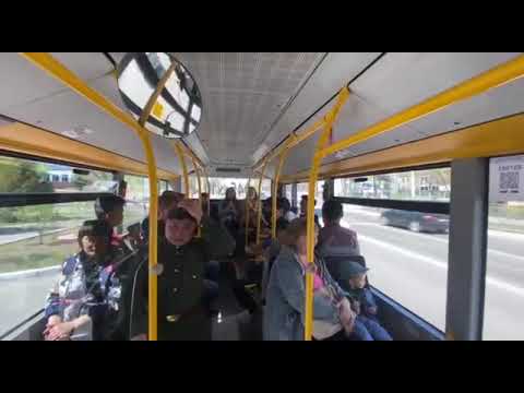 Военные песни в автобусе Костаная