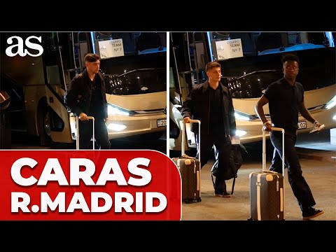 CARAS SERIAS en el REAL MADRID en su LLEGADA a ALMATY