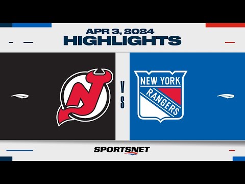 NHL Highlights | Rangers vs. Devils - April 3, 2024
