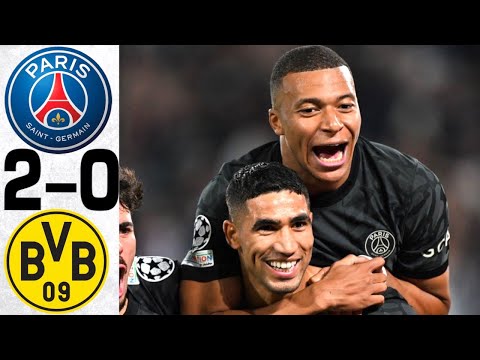 PSG vs Borussia Dortmund 2-0 - All Goals and Highlights - 2023 🔥 MBAPPE &amp; HAKIMI