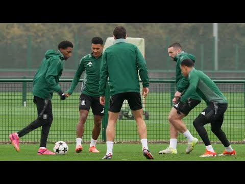 Aston Villa train ahead of Club Brugge Champions League clash