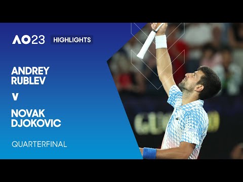 Andrey Rublev v Novak Djokovic Extended Highlights | Australian Open 2023 Quarterfinal