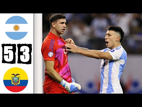 Argentina vs Ecuador 1-1 (Penalties 4-2) Highlights &amp; Goals | Copa America 2024