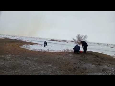 На водоемах Костанайской области начали взрывать лёд