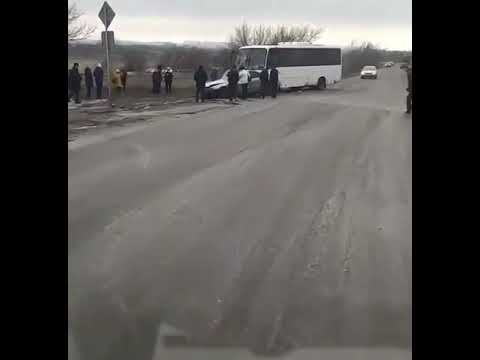 В Караганде вновь произошло столкновение автобуса и автомобиля