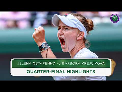 Grand Slam Champs fight it out | Jelena Ostapenko v Barbora Krejcikova | Highlights | Wimbledon 2024