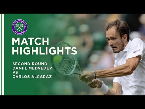 Daniil Medvedev vs Carlos Alcaraz | Second Round Highlights | Wimbledon 2021