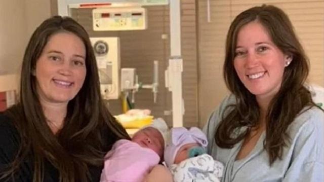 Сестры-близнецы родили дочерей в свой день рождения