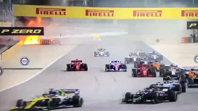 ЧП на «Формуле-1»: Болид взорвался на Гран-при Бахрейна