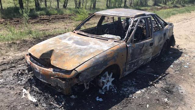 На трассе Костанай-Рудный сгорел автомобиль