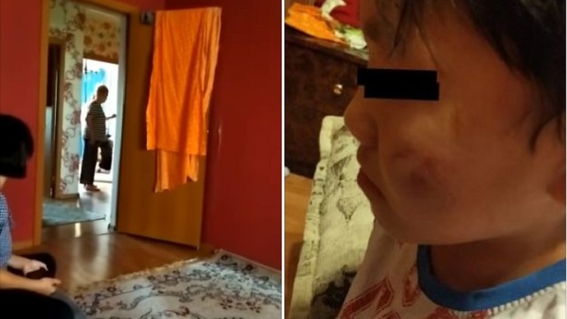 Видео: Восьмилетнего особенного ребенка избивает мать с отчимом