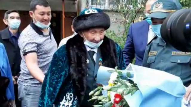 100 лет отмечает солдат Панфиловской дивизии Кайырлы Жонкабаев