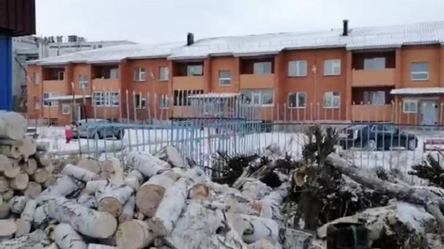 Видео: Двухэтажку в СКО жильцы отапливают дровами