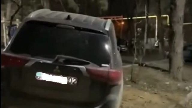 Автоледи из Алматы наказана за парковку на детской площадке