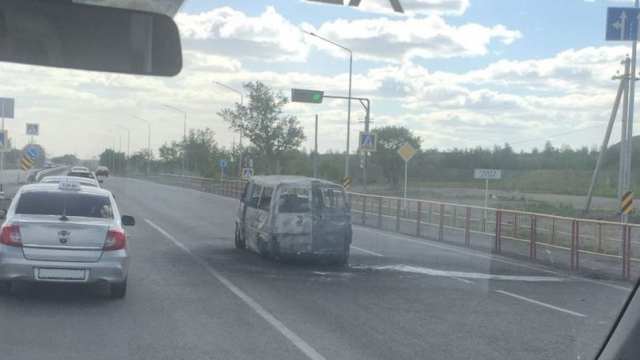 Автомобиль сгорел на трассе Рудный – Костанай