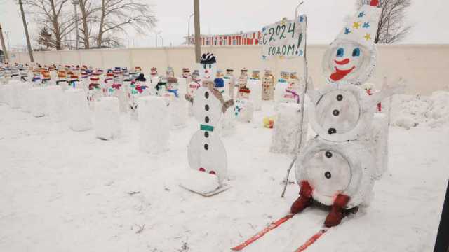 Как костанайцы мировой рекорд по снеговикам побили — видео