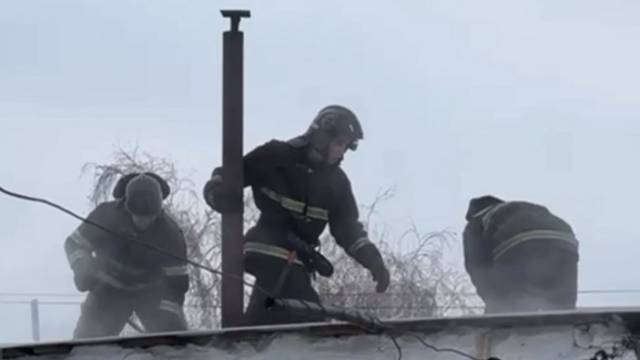 В Костанае оперативно потушили баню